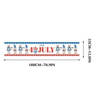 DEASHCHAT Cleance 4. srpnja ukrasima trkači stol-dnevni dan američke zastave zvijezde i pruge patriotsko