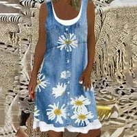 ROVGA ženska haljina ljetna plaža proljetna prugasta ispis slatka haljina suncobrana casual haljina