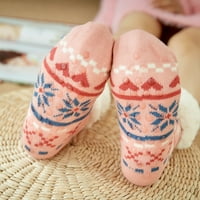 Čarape za žene Božićne ženske pamučne čarape Ispiši debljine proklizavajuće čarape za čarape tepiha