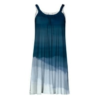 Letnje haljine za žene Ležerne prilike za okrugle vrat Trendy Plain Color Sendress Petite Swing Sendresses
