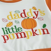 MA & Baby Toddler Girls Boys Halloween Outfits Pumpkin Pismo Veze dugi rukavi Duks hlače