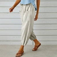 Mrat ženske pantalone visokog struka hlače pune dužine Široke ležaljke hlače hlače halaras gamaše za