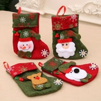 Božićne čarape Bosy pokloni Držač torba Xmas Tree Viseći čarape Kamin Viseći ukras za ukrašavanje za