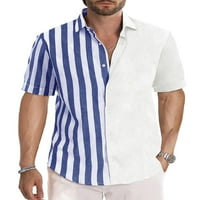 REJLUN MENS BluZA kratki rukav na vrhu majica s dužnjim ljetnim košuljem Jednoj grudi, Ležerne prilike