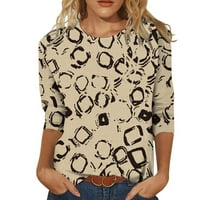Puntoco plus Veličina veličine Ženska bluza Ženska tiskana majica s rukavima rukava s bračnim 12