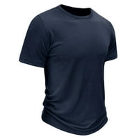 Muška mišićna fitness majica teretana vježbanje STRim fit kratki rukav Crewneck Tees Thees Cotton Casual