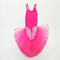 Wenchoice Hot Pink Sequin Butterfly Ballet haljina Djevojka XL