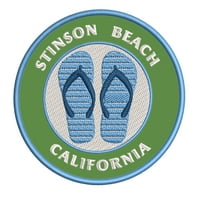 Stinson plaža, kalifornijska željezo ili šivati ​​na vezenu mrlju tkanine patch ocean plaža, soli life