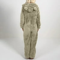 Ženska pidžama zazor 5,00 USD, zimski dugi rukav toplo jednodijelni pajamas boho kombinezon za žene
