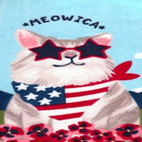 Proslavite set ručnika u 4. julu, Patriotski mačak cvjetni print pamuk, višebojni, prati se