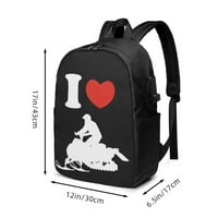 Love Snowmobile ruksak lagani laptop ruksak za laptop za putničke škole Žene Muškarci Djevojke