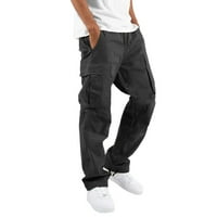 SHPWFBE Tergo hlače za muškarce Duksevi za muškarce Muške casual Solid Color Sports Multi tkane džepne