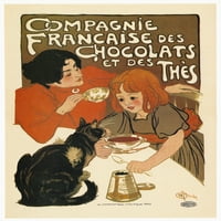 Steinlen: Čaj, C1899. Nésster za compagnie francais des chocolats et th_s. Litografija th_ophile-Alexandre