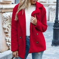 Kaput za rovove Žene dame topla jakna Zimska solidna kaput prema dolje ovratnik Lambswoo vanjska odjeća