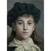 Edwin Harris Black Ornate uokviren dvostruki matted muzej umjetnosti ispisa pod nazivom: portret djevojke