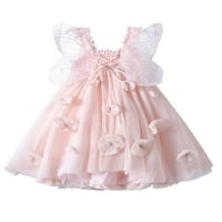 Ljetna haljina Biekopu Djevojka, haljina u boji modna djeca A-line mrežaste pređu princeza, 1- godina
