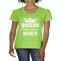 Normalno je dosadno - Ženska majica s kratkim rukavima V-izrez, do žena Veličina 3XL - rođendanski poklon kraljice rođeni su u martu