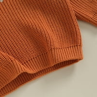 OKBABEHA TODDLER Baby Girl Boy Knit džemper bundeve s dugim rukavima Pulover Crewneck Dukserica Fall