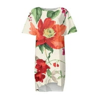 Ljetni modni haljina za slankeEelwomen Ležerne prilike cvjetne turneje s kratkim rukavima