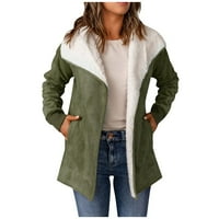 Umitay prevelika jean jakna za žene Ženska povremena puna boja labava plišana velika jakna sa džepovima