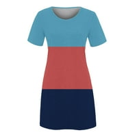 Ljetne haljine za žensku casual majicu Dress Clearence Prodaja Ženska modna okrugla vrat kratkih rukava