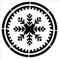 Snowflake u krugu Studior DIY rustikalni božićni zimski kućni dekor Jednostavno moderna geometrijska