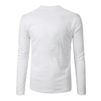 Muškarci dugih rukava zadebljana toplinska čvrstoća majica za bluze u boji Top dno košulje