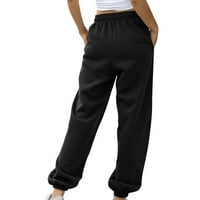 Wavsuf hlače za žene čišćenje crne hlače veličine S
