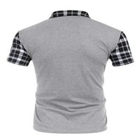 Beiwei ljetne vrhove majice za muške atletske plaštene bluze za bluzu rever od vitkih fit pulover teniski
