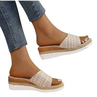 AMLBB Ženska platforma Sandal ravne cipele Dame Plaže Sandale Ljeto Neklizajuće kauzalne papuče Sandale