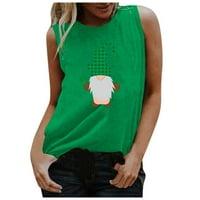 Zabavni dan za žene Patrick Women PATRICK PRINT VEST Okrugli vrat Majica bez rukava, Army Green, XL