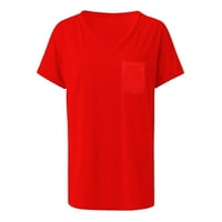 Ženski ljetni kratki rukav vrhovi čvrstih boja Basic T majice Ležerne prilike sa labavim modom Tuničke
