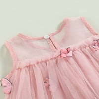 Jaweiwi Toddler Kids Girls Ljeto A-line pređe haljina 2T 3T 4T 5T 6T Leptir od rutača bez rukava
