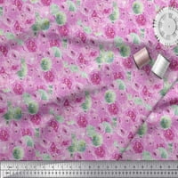 Soimoi ružičasti pamuk poplin tkanina cvjetna pločica za cvijeće tiskane tkanine sa dvorištem širom