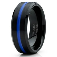 Black Tungsten Vjenčani prsten ljubičasta volfram prsten za prsten ljubičaste tungsten Comfort Comfort