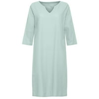 Yubatuo Ljetne haljine za žene Žene V izrez Ležerne prilike modne snimke midi haljine