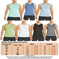 Glonme Muške Crew vrat Ležerne prilike za ljetne vrhove obične bodybuilding mišićne košulje Solid boja