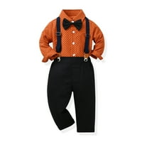 TODDLER Baby Boys Gentleman Bowie The Slave majice Tors + Suspender Hlače odjeća Chmora