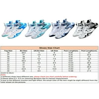 Omladinske tenisice Izdržljive košarkaške cipele Sport trčanje cipela Velika djeca Lagani treneri za odrasle čipke-up plave 6