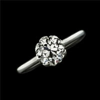 Harry Chad Enterprises CT Round Old Miner Diamond Solitaire prsten, 14k bijelo zlato - veličina 6.5
