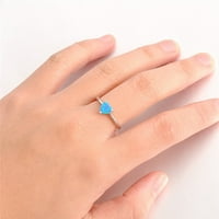 Jiyugala prstenovi za muškarce Opal prsten ljubavnik Oblik srca Opal bijeli kamen ručni nakit nakit