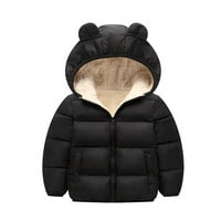 B91XZ Baby Boys Girls Winter kaput podstavljen hladnjak za zupčani odjeću kaputi s kapuljačom