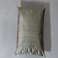 Ručno rađeni ekološki 16''x16 '' Dekorativni jastuk pokriva Stripe svile siva u zatvorenom od 4