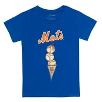 Toddler Tiny Turpap Royal New York Mets Trostruka majica Scoop