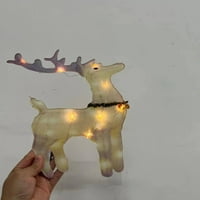 Akrilni božićni jelen Dekoracija svjetla Baterija, božićni ukrasi za božićnu zabavu Domaći dekor