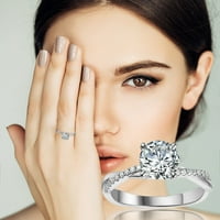 Prstenovi za žene Zlato, srebrni prsten bijeli rinestone vjenčani nakit za prstenje veličine 5-11