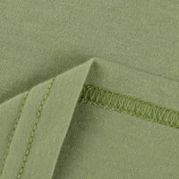 Zeleni vrhovi za žene Ljetne bluze za žene Dame Love Ispiši casual kratkih rukava Crewneck vrhovi majica