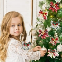 Zvono lišće dekor božićne tematsku print božićni luk xmas stablo vijenac Mini bowkont privjesak za zabavu