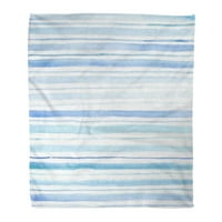 Bacite pokrivač toplim print flanelom šarene vode apstraktne akvaretne ploče prugaste plave pruge boja