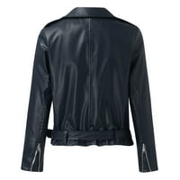 Outfmvch jakne za žene plus veličine kožna jakna Zipper opremljena umjetna kožna jesen kratka jakna